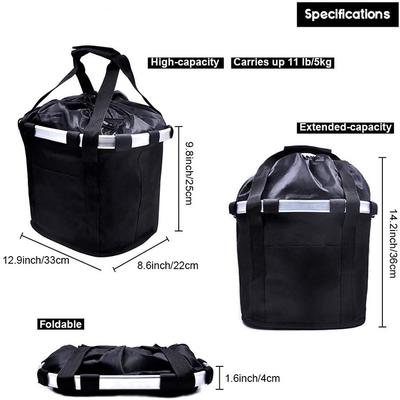 Bike Basket Folding Small Pet Carrier Front Removable Bicycle Handlebar Basket Detachable Cycling Bag