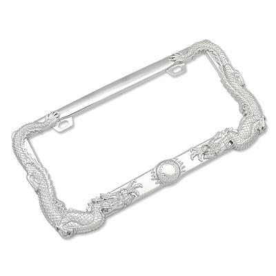 American Canada Mexico License Plate Frame - Stylish ABS Metal Design with Scorpion, Skull, Eagle, Fire, Chain, Dragon & Totem Patterns for Cars