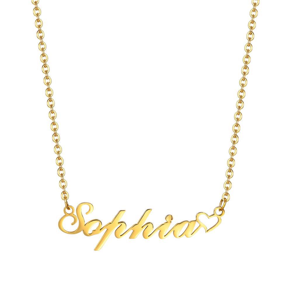 Personalized Name Necklace for Little Girl Boy, Stainless Steel Initial Customized Gift, Mom To Son/daughter
