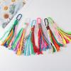Colorful Braided Bohemian Keychain Woven Handbag Purse Backpack Pendant for Phone Car Key Jewelry Bag Charms Accessory