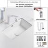 Aokewen 5031 Narrow Ceramic Undermount Basin Sink