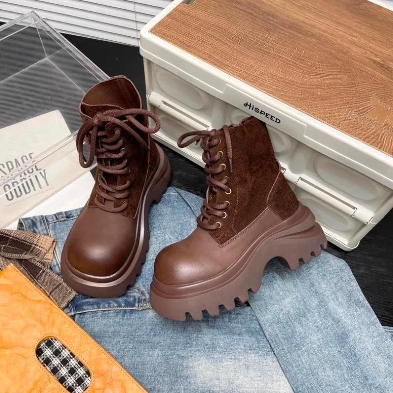 Shoes for Women 2025 New Autumn Thick Bottom Versatile Casual Comfort Women's Boots Fashion Hot Sale Breathable Ankle Boot
