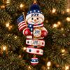 Indoor Outdoor Festive Decor 2026 Patriotic Snowman Christmas Ornament, Acrylic Hanging for Tree, Tree Ornament Holiday Pendant Home Party Accessory