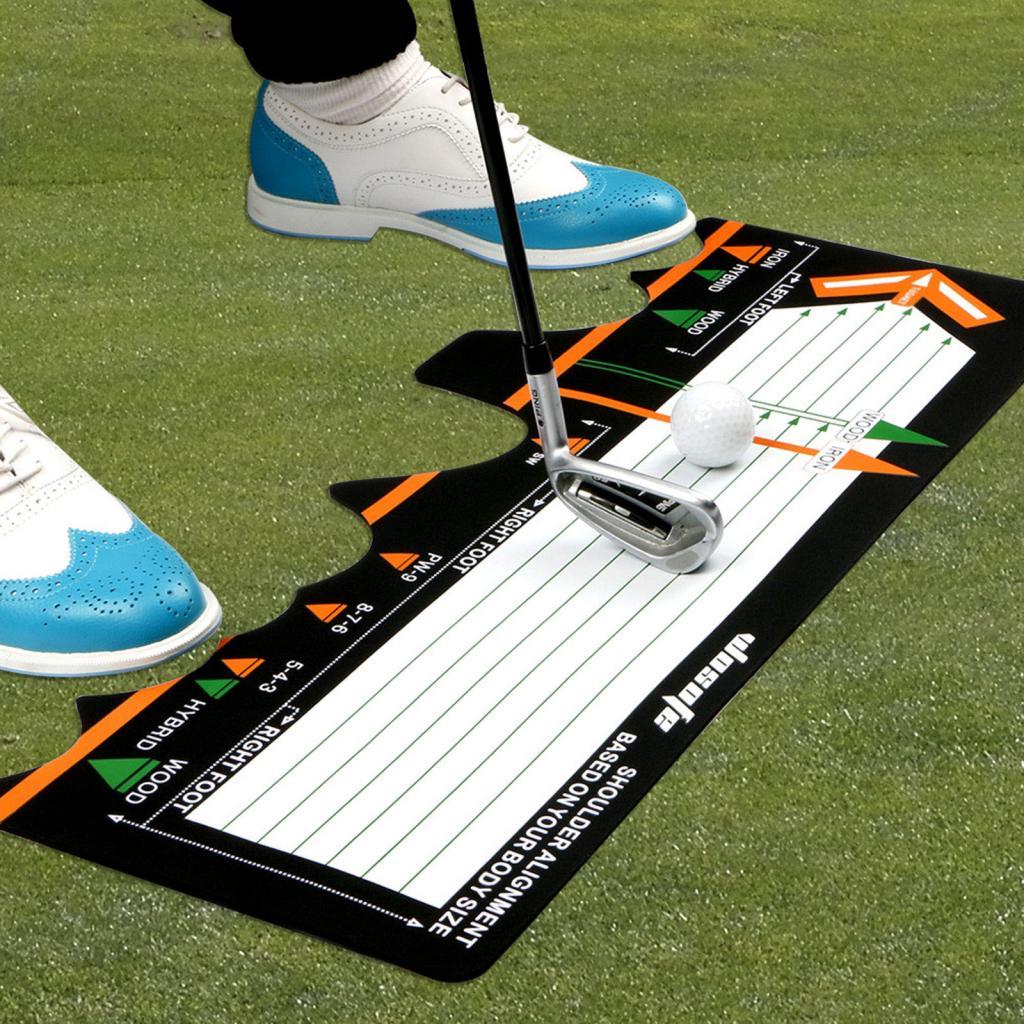 Golf Training Mat, Aids Pad for Swing Detection Batting Portable Stand Mat
