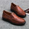 Men's Casual Genuine Leather Shoes Breathable Comfortable Men's Loafers Business Oxford Leather Flats Shoes Breathable Dad Shoes