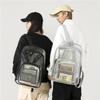 PVC Students School Bag Waterproof Clear Shoulder Bag Casual Transparent Backpack  Outdoor