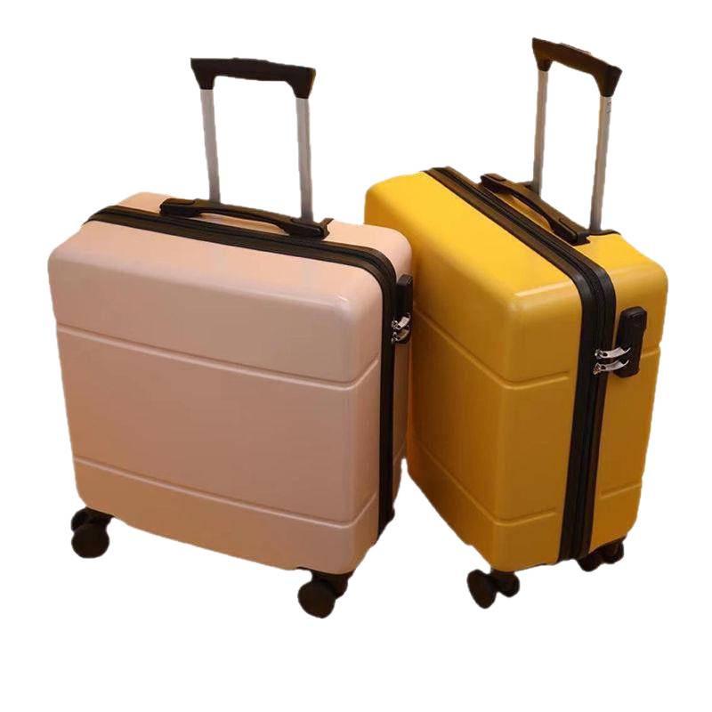 Women's 18" Mini Student Carry-on Suitcase, Aluminum Frame, 20" Compression-Resistant Trolley Case