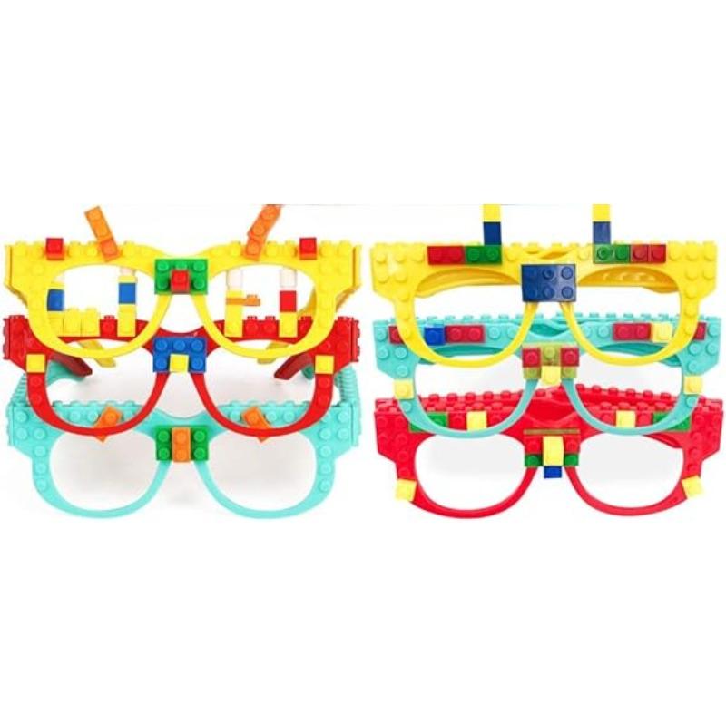 Строительные блоки DIY, очки, строительные блоки, игры для детей, креативные строительные блоки, сувениры на день рождения, игры для карнавала