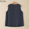 ZANZEA Women Casual V-neck Summer Sleeveless Tank Tops
