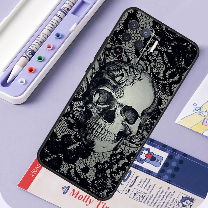 Gothic Skull For Oppo A60 A80 A40 A94 A74 A54 A15 A18 A38 A58 A78 A98 A16 A76 A96 A57 A17 A77 A5 Pro Case