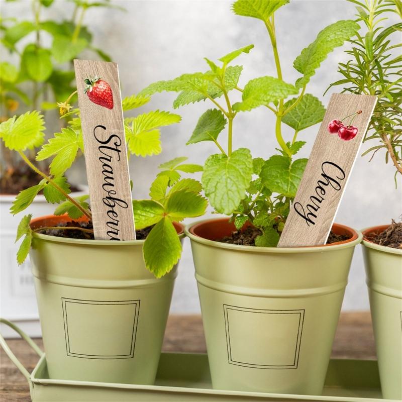 Set di 14 Segnalini per Piante da Giardino Festivi, Etichette in PVC Impermeabili per Erbe, Verdura, Frutta, Cartelli da Esterno