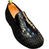 Transparent Loafers Business Casual Shoes Soft Leather Soft Sole Handwoven Shoes Genuine Leather Men's Shoes Breathable Comfortable Shoes Trendy