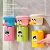 Punch-Free Wall Mounted Magnetic Toothbrush Cup Upside Down Holder for Hotel Bathroom Supplies