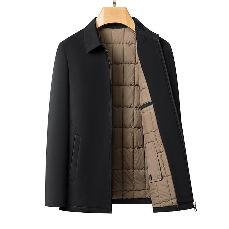 

Romon Men s Winter Lapel Thick Padded Business Jacket XL