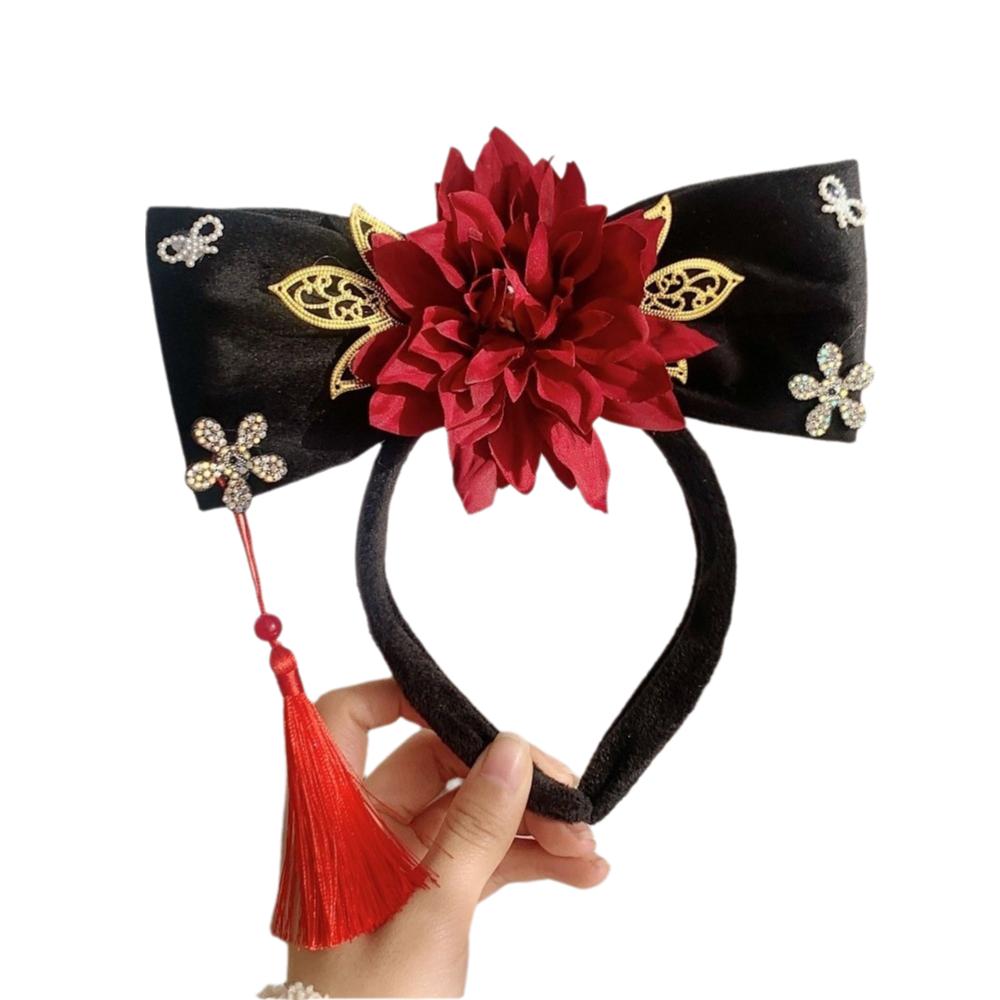 Pearl Hanfu Hair Hoop Cloth Chinese Style Headband Traditional Ancient Style Headwear  Festival