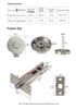 Universal Keyless Bathroom Door Lock Set, Multi-Color Options for Home or Hotel