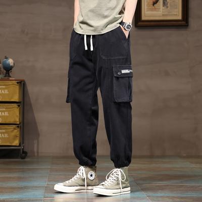 Men'S Fashion Overalls Men'S Spring Trend Brand Men'S Loose Tie Casual Student Pants