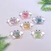 100 Pieces Ocean Sea Animal Themed Flatback Slime Charms Luminous Transparent Crab Cabochons for Hair Clips Scrapbooking Decor