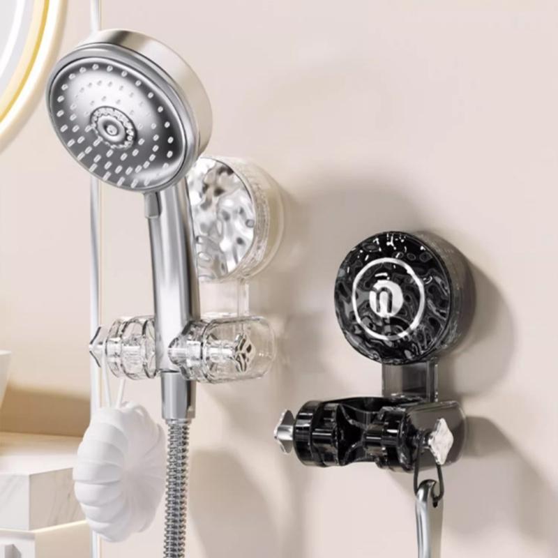 2Pieces Practical Movable Shower Head Holders Strong Suction Designs for Bathroom Accessory for Renters Hotel Use