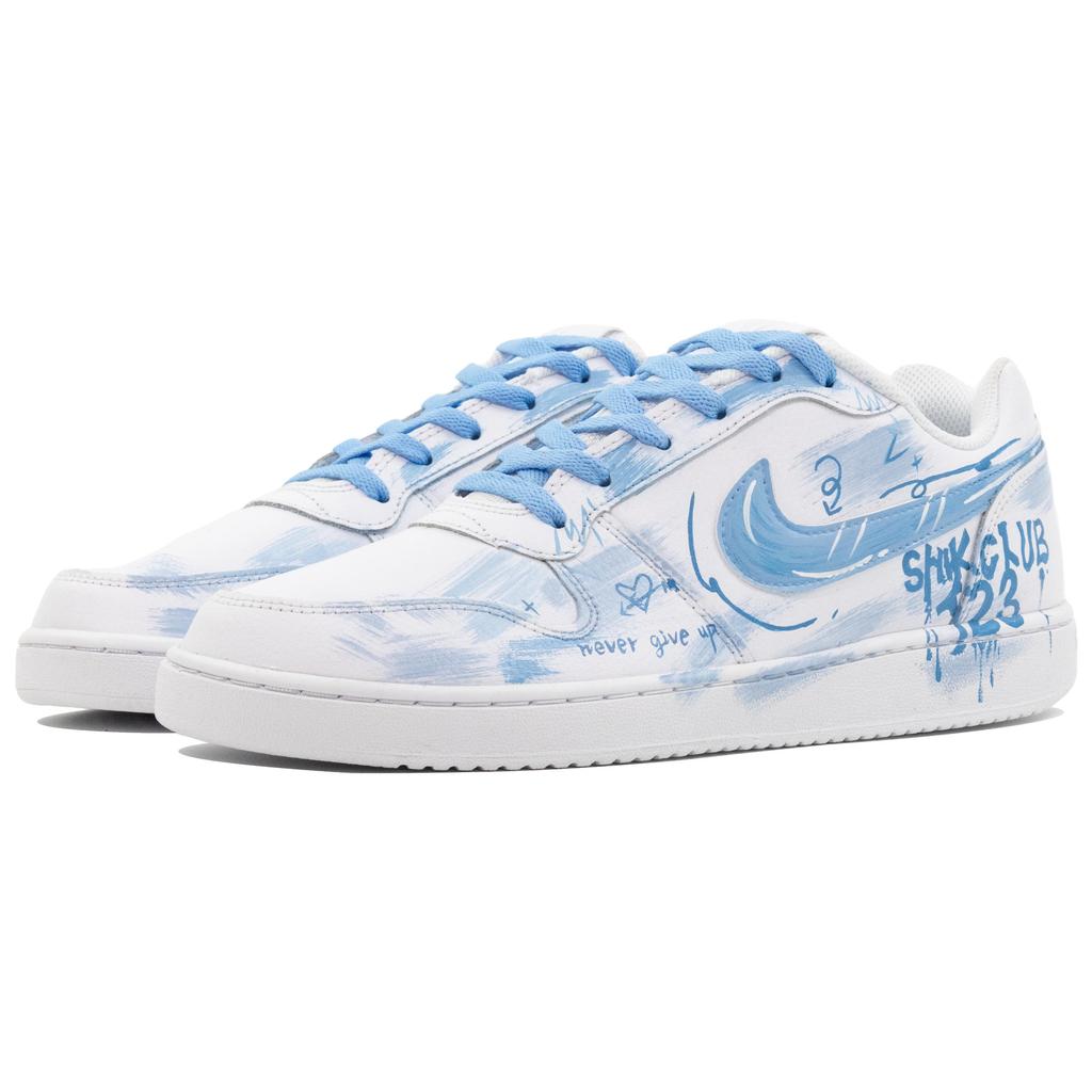 Nike EBERNON Starry Blue Graffiti Low top Skateboard Shoes Unisex Blue White AQ1775-100(team1310-)