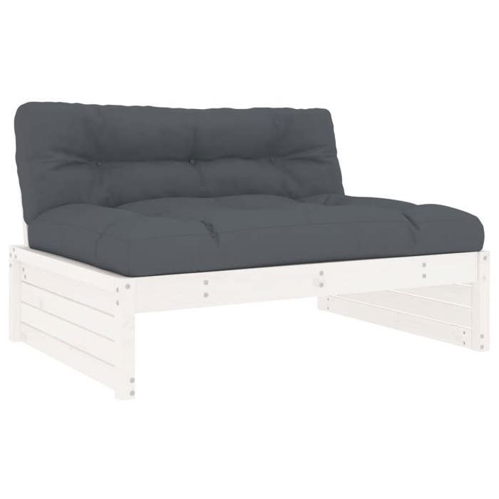 Garden Lounge - Maison Exclusive - 5 Pieces - Solid White Pine - Modular Anthracite Cushions