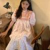 Dress Women A-line Lovely Girls Causal Students All-match Girlish Puff Sleeve Patchwork Sweet Female Design O-neck Ulzzang Chic