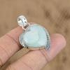 Gift For Women Pendant Heart 925 Sterling Silver Natural Amazonite Gemstone