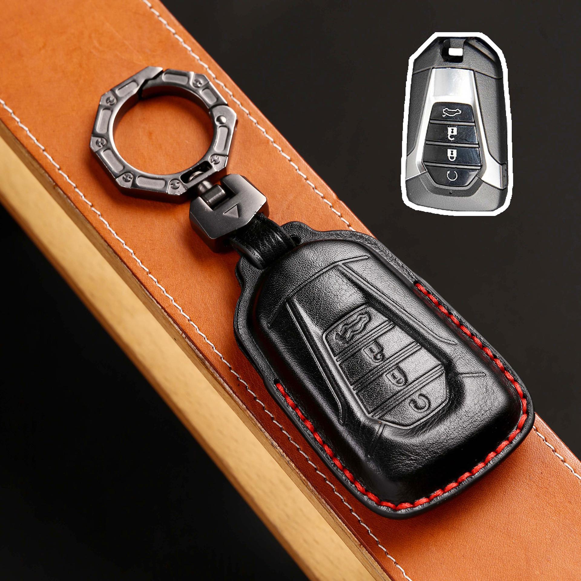 

Applicable to Jiangxi Isuzu mux nomad D-MAX pickup, Ruimai Lingtuo car key bag cover leather чёрный