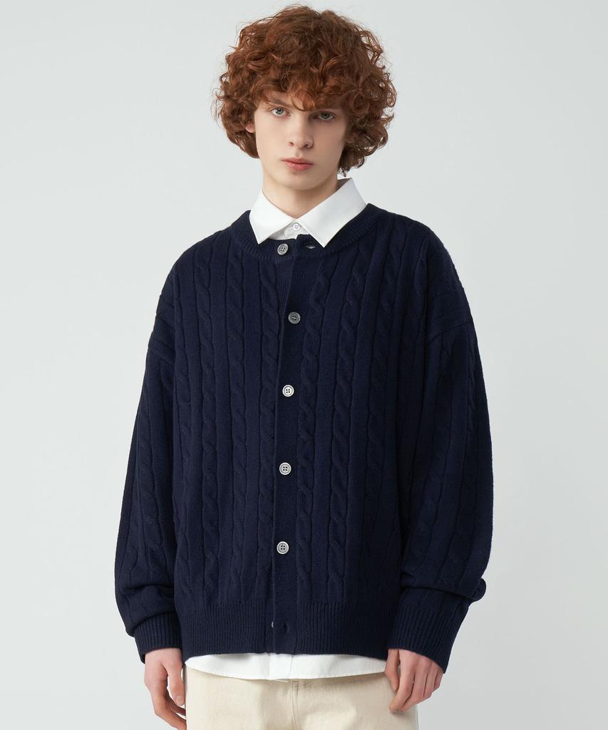 Untapped Studio [2Pack] Oversized Cable Round Knit Cardigan 4 Colors