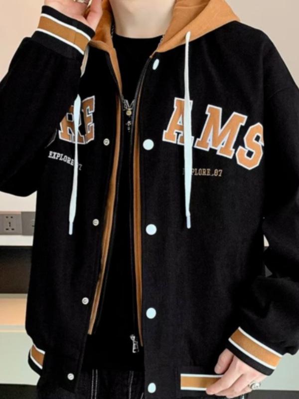 Trendy Japanese-Style Long-Sleeve Hooded Jacket for Men - Autumn/Winter All-Match Fashion