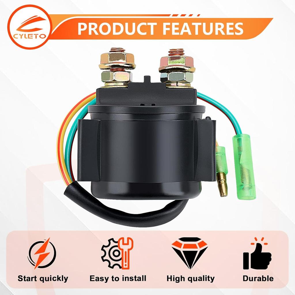 Recon 250 Starter Solenoid Relay for Honda 250ex 1997-2001/400ex 2002-2007 | 300ex TRX300EX Sportrax 300 1993-2006/TRX350 Fourtrax 350