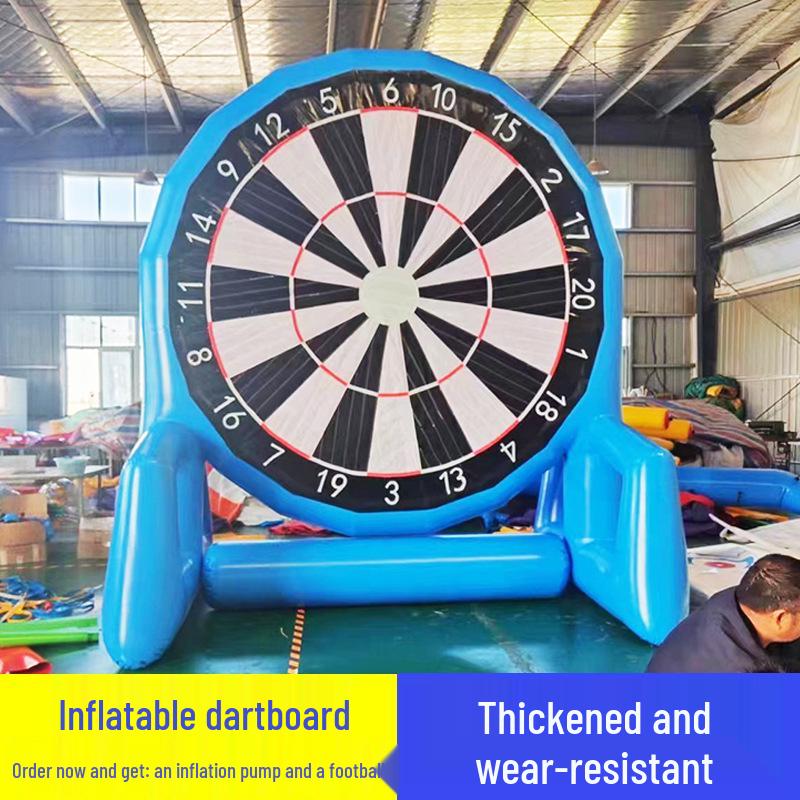 

Дартс на липучке, надувная футбольная мишень: Интерактивный реквизит для тимбилдинга для спортивных мероприятий 1.5m Airtight (includes a set of darts) чёрный