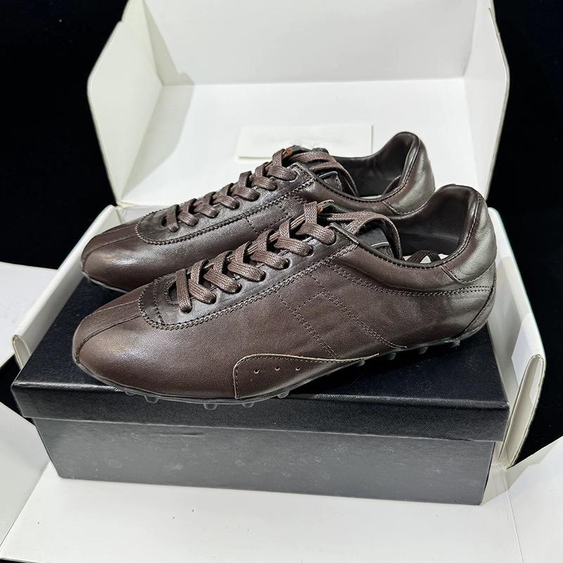 Unisex Genuine Leather Casual Shoes Comfortable Flat Bottom Running Shoes for Women Outdoor Sports Men Designer Style Women's
