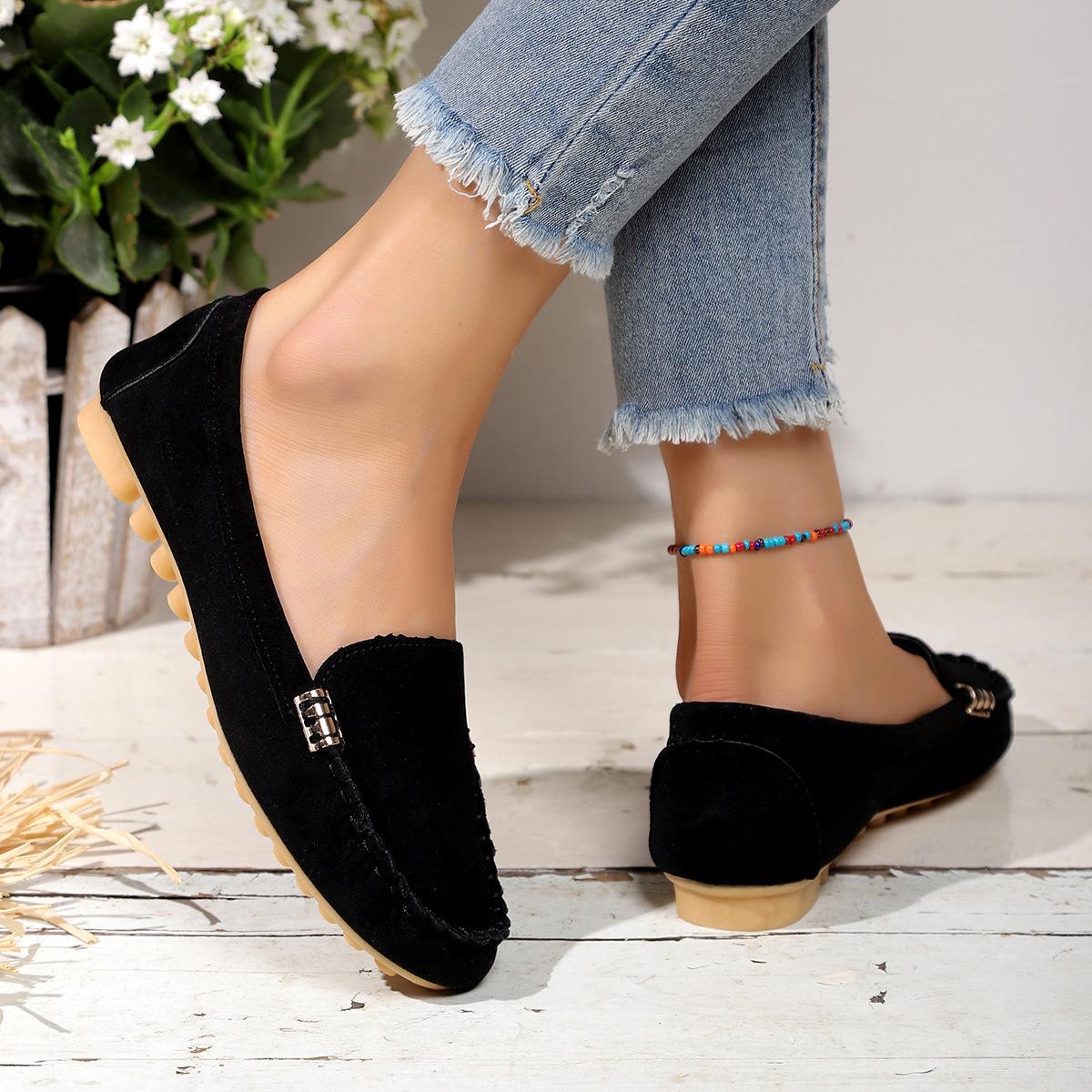 

Xia 35-44 Большие размеры Туфли для мам Туфли для медсестер Туфли Lazy One Pedal Flat Повседневные женские туфли Doudou 43 чёрный