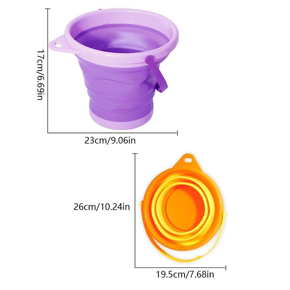 Portable Sandbox Toy Bucket Retractable Beach Collapsible Bucket Beach Folding Buckets  Car Washing