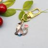Cartoon Cat Print Heart Lobster Clasp Set - Cross-Border Droplet Oil Design