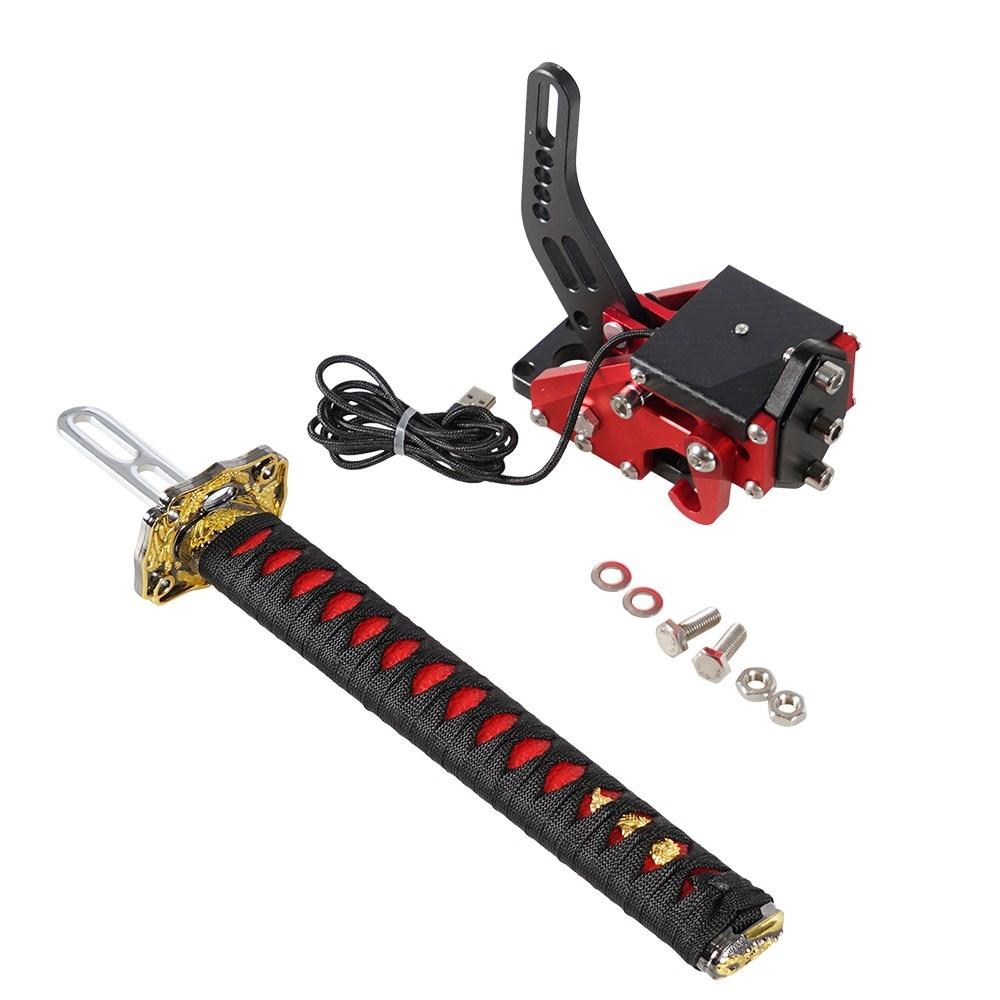 Katana Handbrake 15/26Cm Square Plate Samurai Sword PC SIM Simulated Racing Game For G25/27/29 T300 T500 Without Clamp