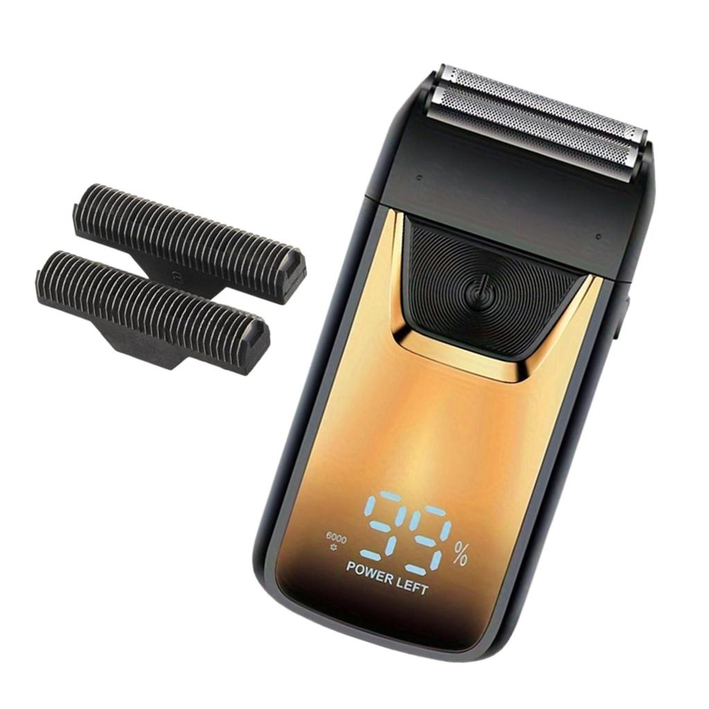 Mini Shaver for Men Bald Head Shaver Portable Beard Shaver Foil Trimmer for Home Outdoor Indoor Camping Traveling Dad Gifts