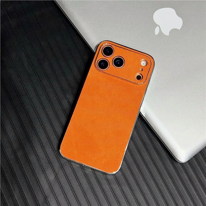 

Creative Denim iPhone Case for Couples - Compatible with iPhone 16 Pro Max, 15 Retro, 13 - Full Coverage Design iPhone 14 оранжевый
