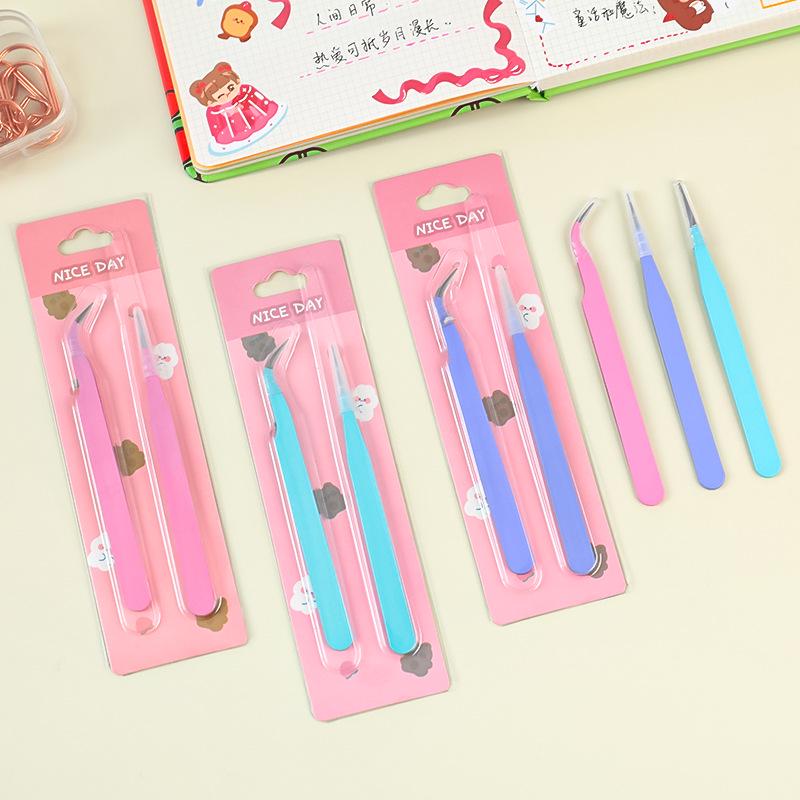 Handmade DIY Sticker Tweezers - Multifunctional Macaron Clips for Journaling