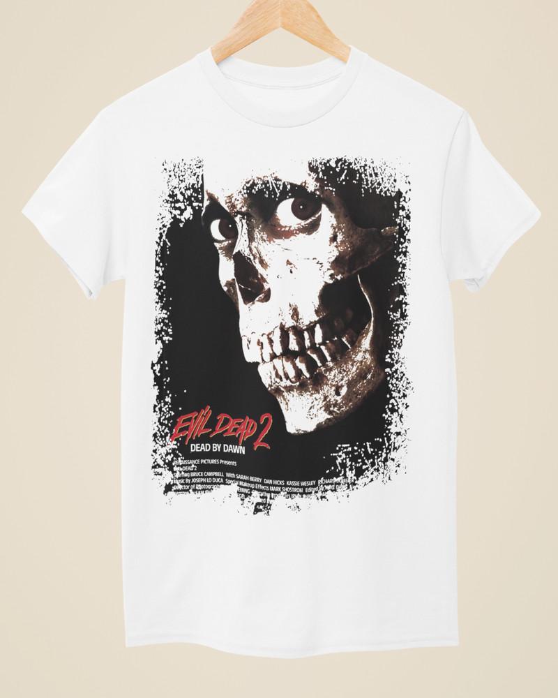 Evil Dead 2 - Movie Poster Inspired Unisex White T-Shirt Unisex T-Shirt XXXXL