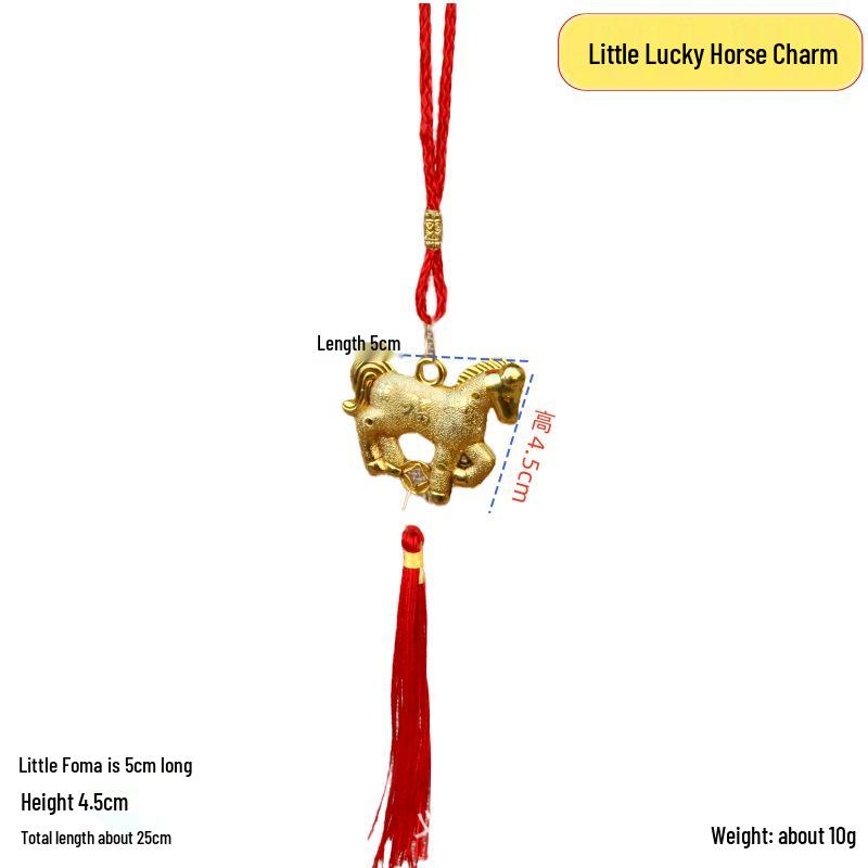 

3D Зодиакальная Лошадь Бонсай Праздник Весны Золотая Подвеска