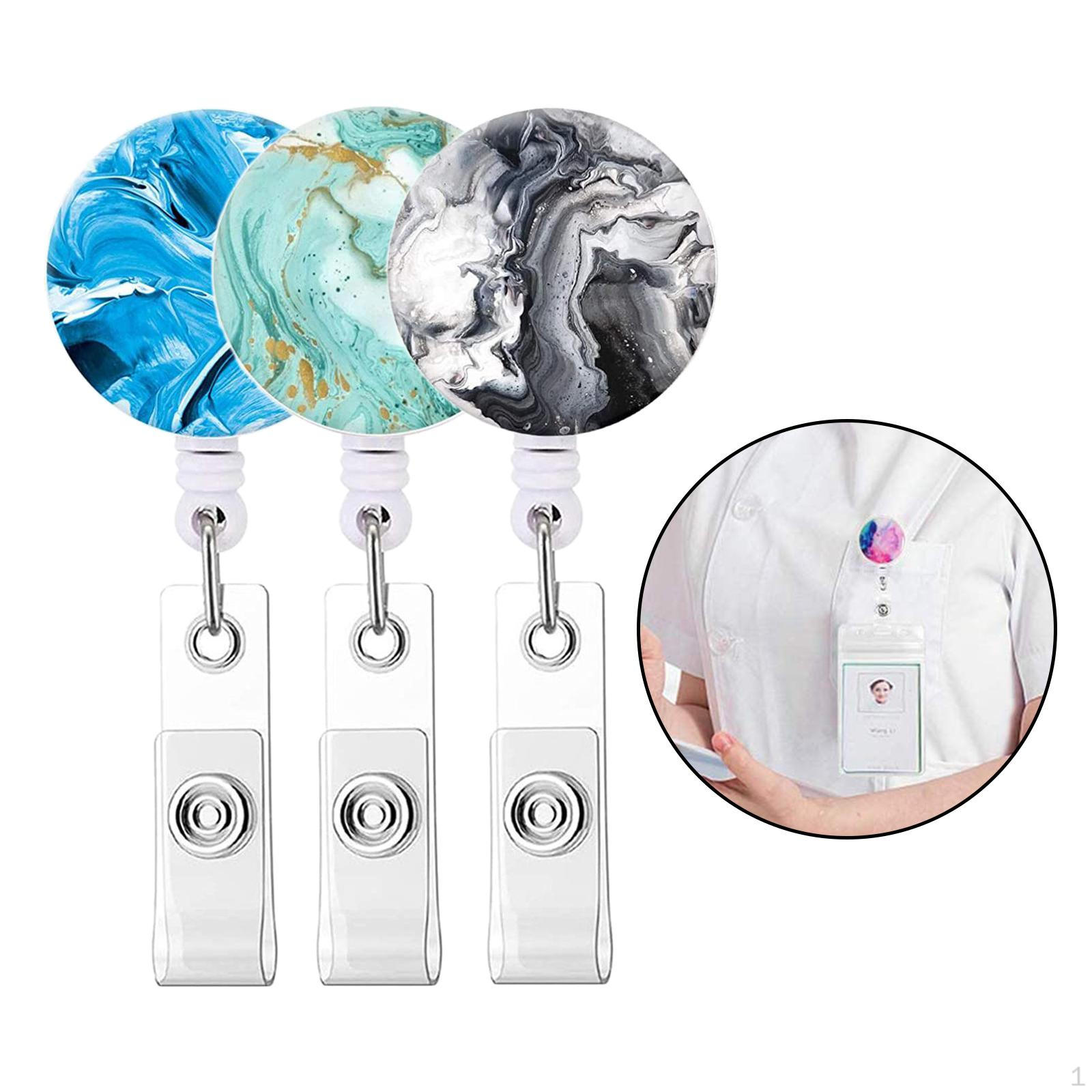 

Badge Holder Reel with Belt Clip 3pcs A