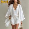 Women's Fashion Casual Long Sleeve V Neck Pants Suits