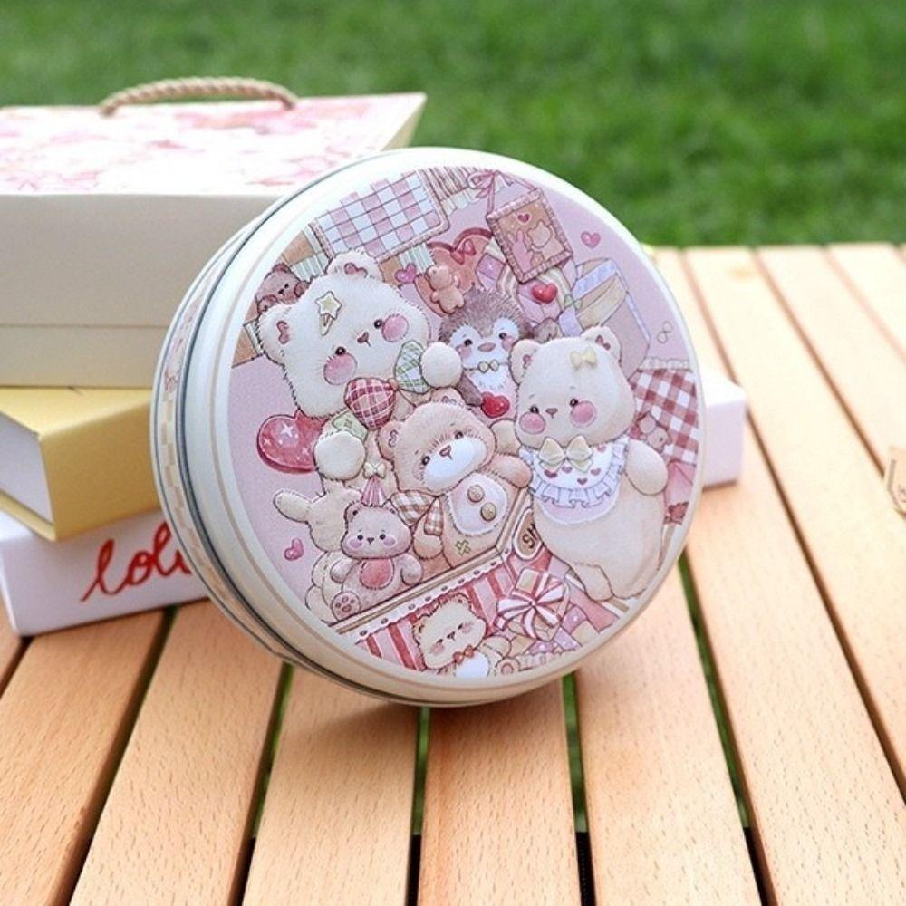 Cartoon Pattern Biscuit Packaging Iron Can 3D Relief Gift Packaging Box Gift Wrapping