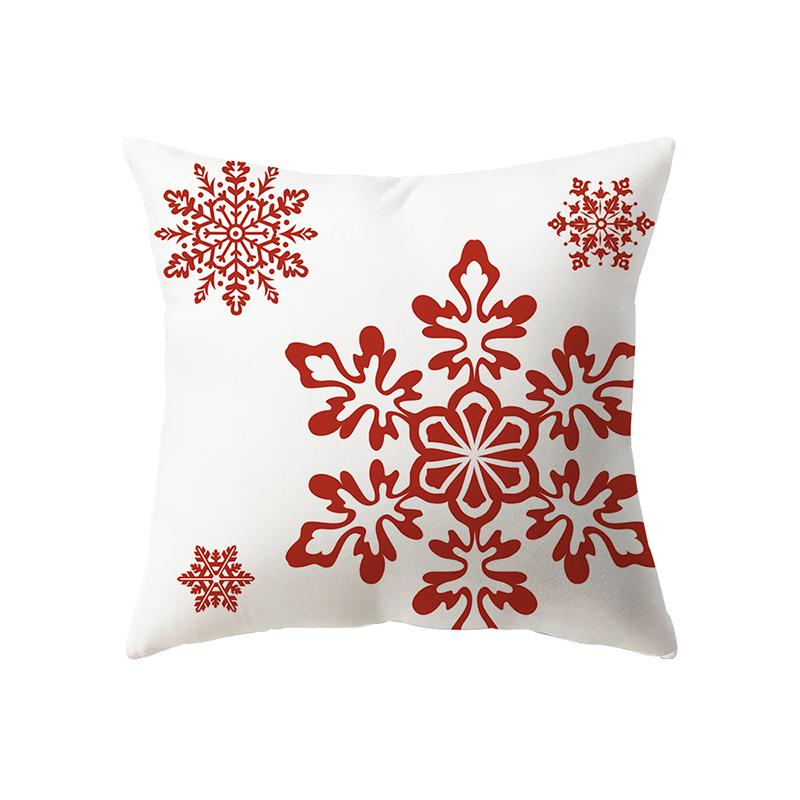 Christmas Theme Christmas Decoration Printed Pattern Cushion Cover Home Living Room Sofa Decoration Polyester Pillow PillowCover