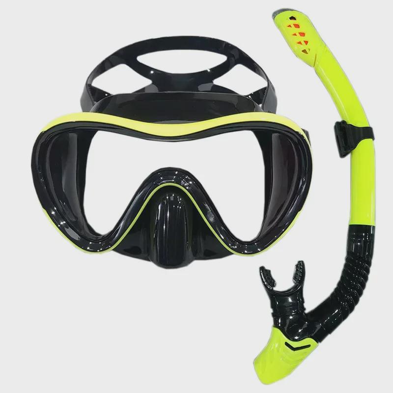 Full Dry Silicone Snorkel Set: Diving Mask, Snorkeling Goggles & Breathing Tube