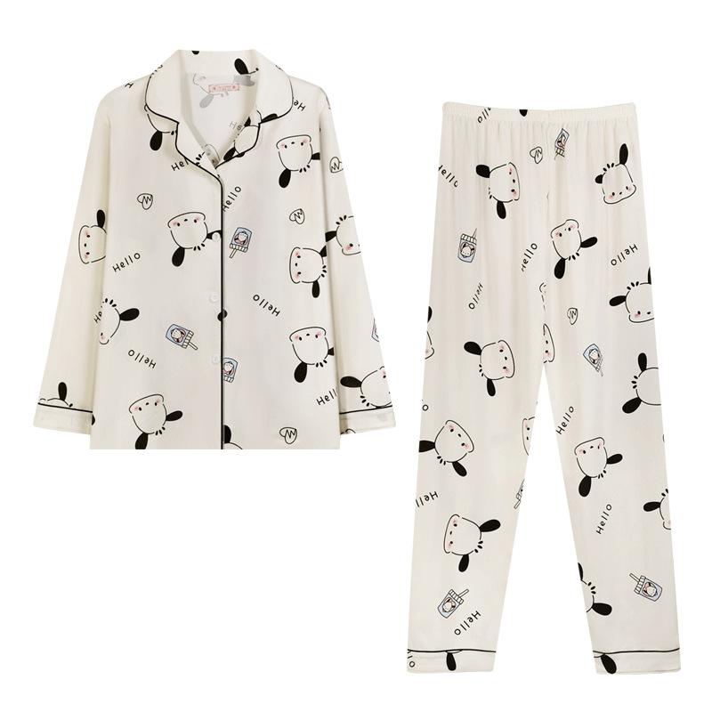 Pacha dog pajamas women's spring and autumn long-sleeved cute cartoon women's loungewear loose casual suit