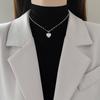 Minimalistischer Stil Doppelwandiger Liebesofen Echte Goldkette Damen Schlüsselbein Kette Mit Schmuck