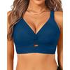 Women's bikini new swimsuit seaside vacation casual neck top